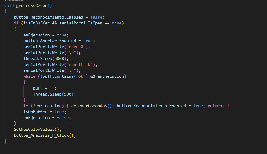 Code for serial port connection