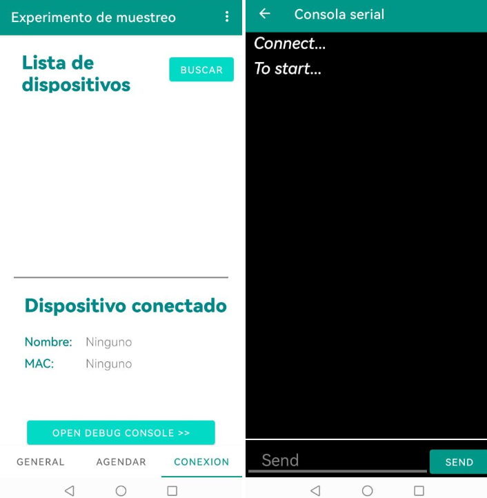 Custom serial console in the mobile app