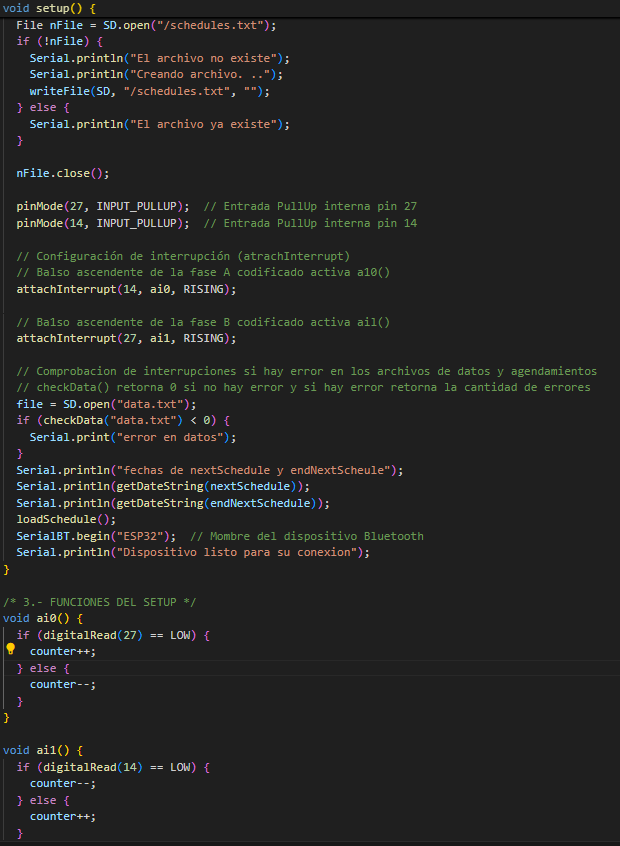 C++ code for device setup